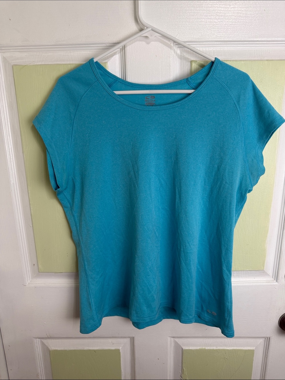 (2345) Champion Women's Teal Short Sleeve Crew Tee, Size: Medium